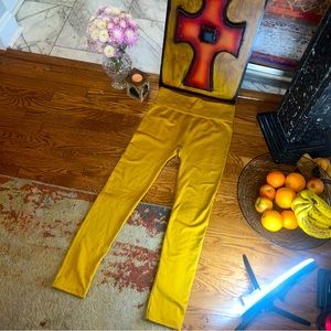 ONE STEP UP Mustard Stretch Leggings - Fleece Lined for Warmth - NWOT - Sz 2X/3X
